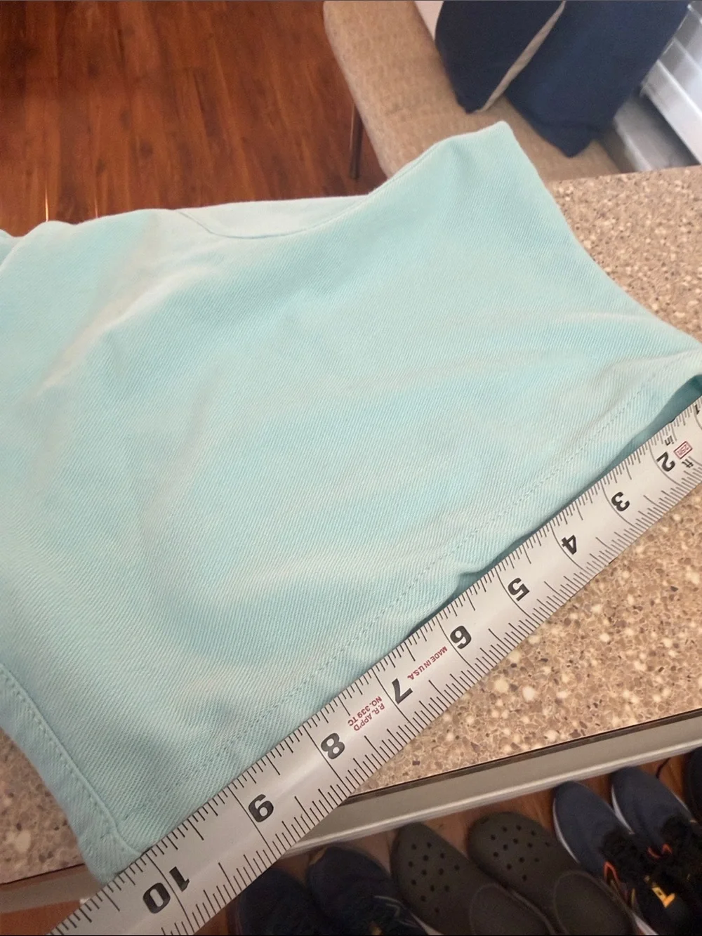 Lands' End Light Blue High Waist Women’s Shorts